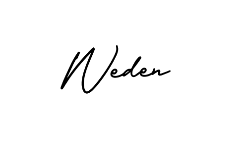 Make a beautiful signature design for name Weden. With this signature (AmerikaSignatureDemo-Regular) style, you can create a handwritten signature for free. Weden signature style 3 images and pictures png