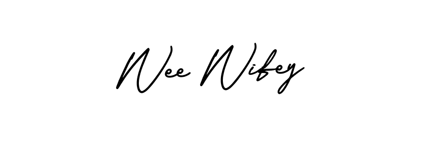 Also You can easily find your signature by using the search form. We will create Wee Wifey name handwritten signature images for you free of cost using AmerikaSignatureDemo-Regular sign style. Wee Wifey signature style 3 images and pictures png