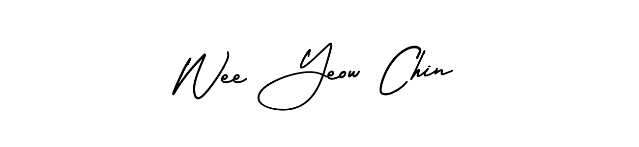 Make a short Wee Yeow Chin signature style. Manage your documents anywhere anytime using AmerikaSignatureDemo-Regular. Create and add eSignatures, submit forms, share and send files easily. Wee Yeow Chin signature style 3 images and pictures png