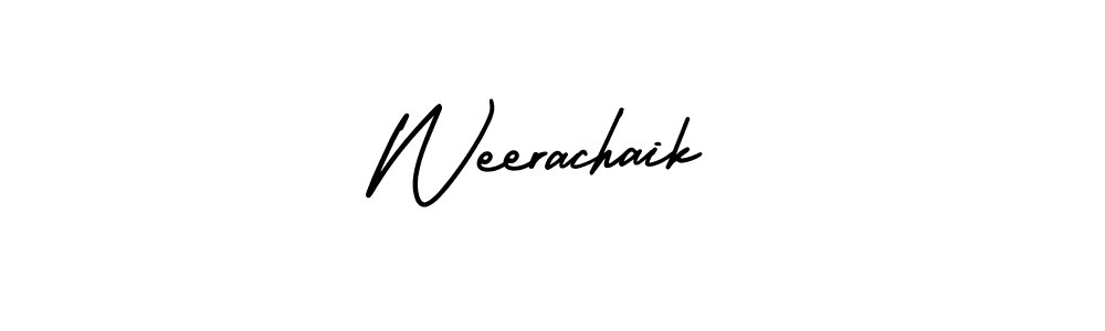 Create a beautiful signature design for name Weerachaik. With this signature (AmerikaSignatureDemo-Regular) fonts, you can make a handwritten signature for free. Weerachaik signature style 3 images and pictures png