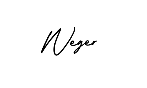 Create a beautiful signature design for name Weger. With this signature (AmerikaSignatureDemo-Regular) fonts, you can make a handwritten signature for free. Weger signature style 3 images and pictures png