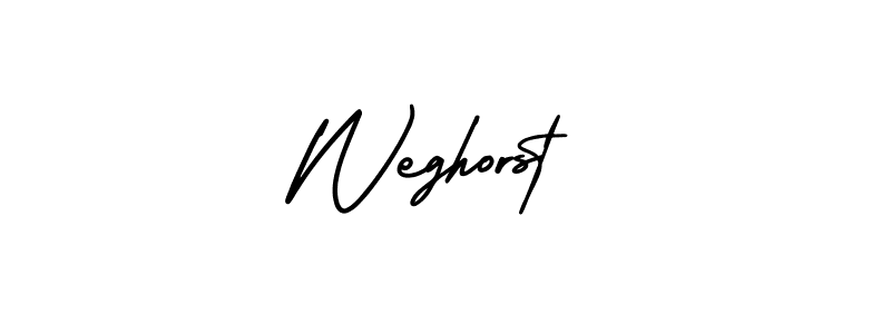 It looks lik you need a new signature style for name Weghorst. Design unique handwritten (AmerikaSignatureDemo-Regular) signature with our free signature maker in just a few clicks. Weghorst signature style 3 images and pictures png