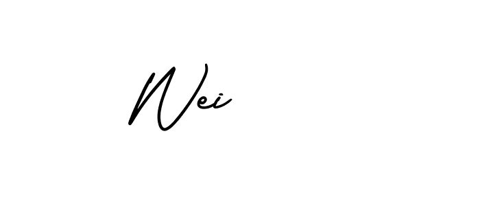 How to make Wei     name signature. Use AmerikaSignatureDemo-Regular style for creating short signs online. This is the latest handwritten sign. Wei     signature style 3 images and pictures png