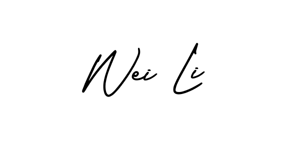 Similarly AmerikaSignatureDemo-Regular is the best handwritten signature design. Signature creator online .You can use it as an online autograph creator for name Wei Li. Wei Li signature style 3 images and pictures png