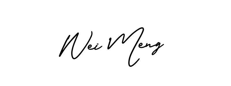 How to make Wei Meng signature? AmerikaSignatureDemo-Regular is a professional autograph style. Create handwritten signature for Wei Meng name. Wei Meng signature style 3 images and pictures png