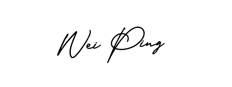 Also we have Wei Ping name is the best signature style. Create professional handwritten signature collection using AmerikaSignatureDemo-Regular autograph style. Wei Ping signature style 3 images and pictures png