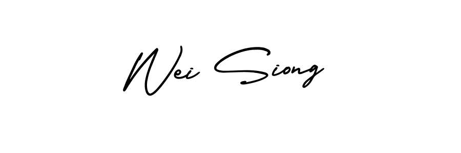 Make a beautiful signature design for name Wei Siong. With this signature (AmerikaSignatureDemo-Regular) style, you can create a handwritten signature for free. Wei Siong signature style 3 images and pictures png