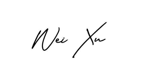 How to Draw Wei Xu signature style? AmerikaSignatureDemo-Regular is a latest design signature styles for name Wei Xu. Wei Xu signature style 3 images and pictures png