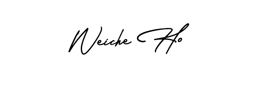 Similarly AmerikaSignatureDemo-Regular is the best handwritten signature design. Signature creator online .You can use it as an online autograph creator for name Weiche Ho. Weiche Ho signature style 3 images and pictures png
