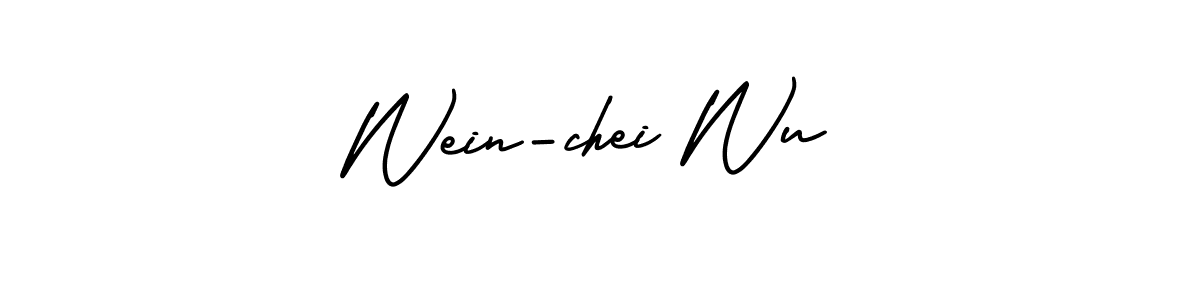 Make a beautiful signature design for name Wein-chei Wu. With this signature (AmerikaSignatureDemo-Regular) style, you can create a handwritten signature for free. Wein-chei Wu signature style 3 images and pictures png