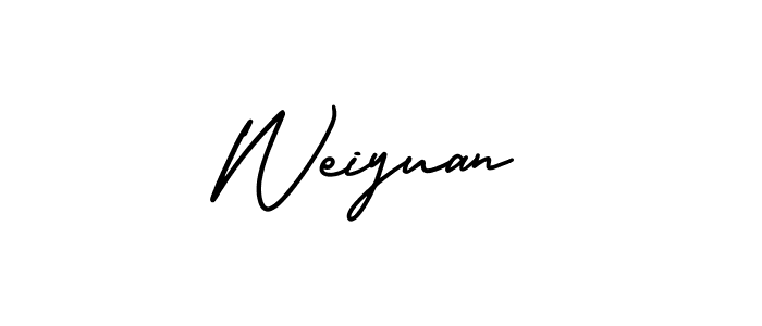 How to make Weiyuan signature? AmerikaSignatureDemo-Regular is a professional autograph style. Create handwritten signature for Weiyuan name. Weiyuan signature style 3 images and pictures png