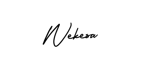 Use a signature maker to create a handwritten signature online. With this signature software, you can design (AmerikaSignatureDemo-Regular) your own signature for name Wekesa. Wekesa signature style 3 images and pictures png