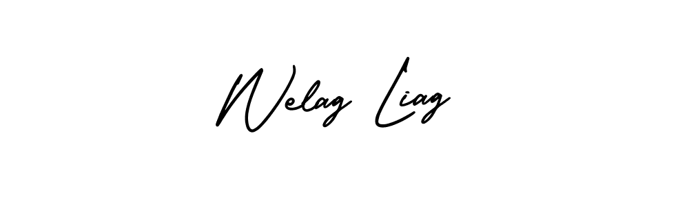Also we have Welag Liag name is the best signature style. Create professional handwritten signature collection using AmerikaSignatureDemo-Regular autograph style. Welag Liag signature style 3 images and pictures png