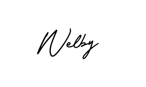 Best and Professional Signature Style for Welby. AmerikaSignatureDemo-Regular Best Signature Style Collection. Welby signature style 3 images and pictures png
