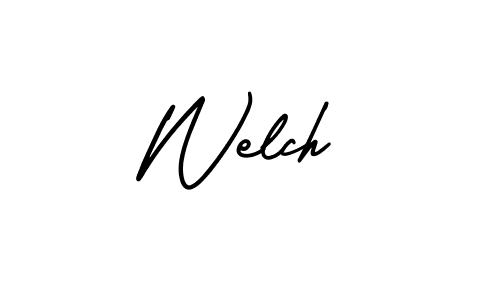 Welch stylish signature style. Best Handwritten Sign (AmerikaSignatureDemo-Regular) for my name. Handwritten Signature Collection Ideas for my name Welch. Welch signature style 3 images and pictures png