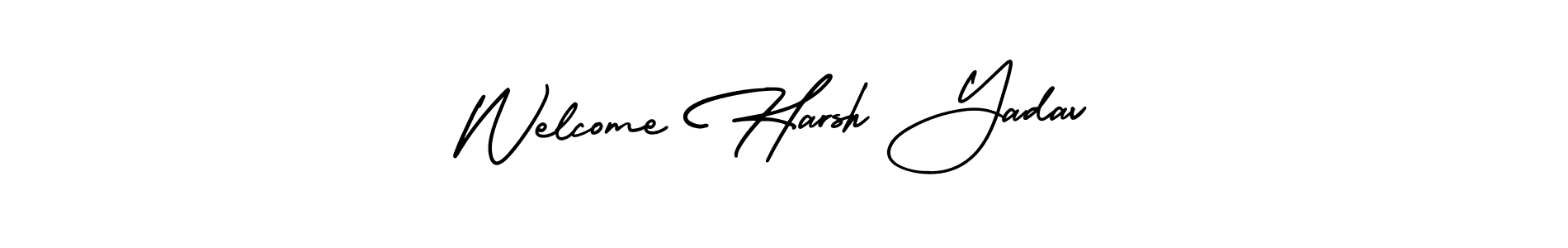 Check out images of Autograph of Welcome Harsh Yadav name. Actor Welcome Harsh Yadav Signature Style. AmerikaSignatureDemo-Regular is a professional sign style online. Welcome Harsh Yadav signature style 3 images and pictures png
