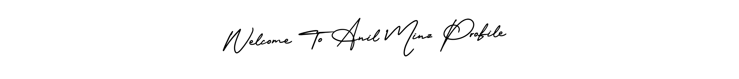 How to Draw Welcome To Anil Minz Profile signature style? AmerikaSignatureDemo-Regular is a latest design signature styles for name Welcome To Anil Minz Profile. Welcome To Anil Minz Profile signature style 3 images and pictures png