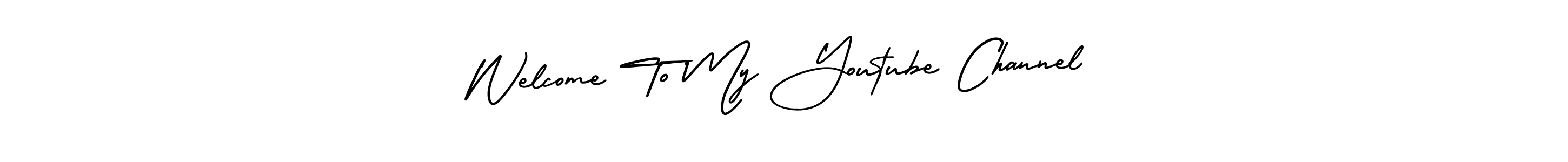 Best and Professional Signature Style for Welcome To My Youtube Channel. AmerikaSignatureDemo-Regular Best Signature Style Collection. Welcome To My Youtube Channel signature style 3 images and pictures png