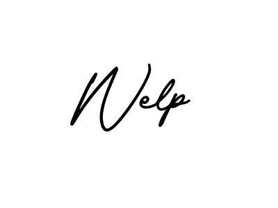 How to make Welp signature? AmerikaSignatureDemo-Regular is a professional autograph style. Create handwritten signature for Welp name. Welp signature style 3 images and pictures png