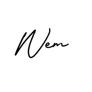 Also we have Wem name is the best signature style. Create professional handwritten signature collection using AmerikaSignatureDemo-Regular autograph style. Wem signature style 3 images and pictures png