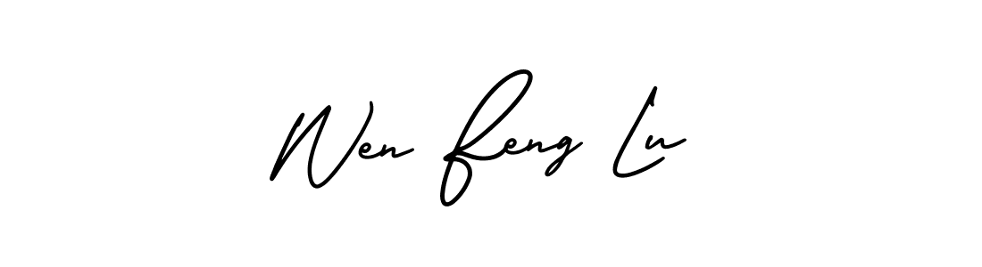 Design your own signature with our free online signature maker. With this signature software, you can create a handwritten (AmerikaSignatureDemo-Regular) signature for name Wen Feng Lu. Wen Feng Lu signature style 3 images and pictures png