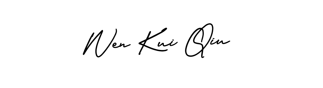 Use a signature maker to create a handwritten signature online. With this signature software, you can design (AmerikaSignatureDemo-Regular) your own signature for name Wen Kui Qiu. Wen Kui Qiu signature style 3 images and pictures png