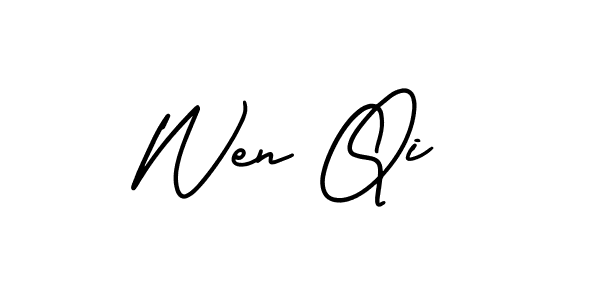 Once you've used our free online signature maker to create your best signature AmerikaSignatureDemo-Regular style, it's time to enjoy all of the benefits that Wen Qi name signing documents. Wen Qi signature style 3 images and pictures png