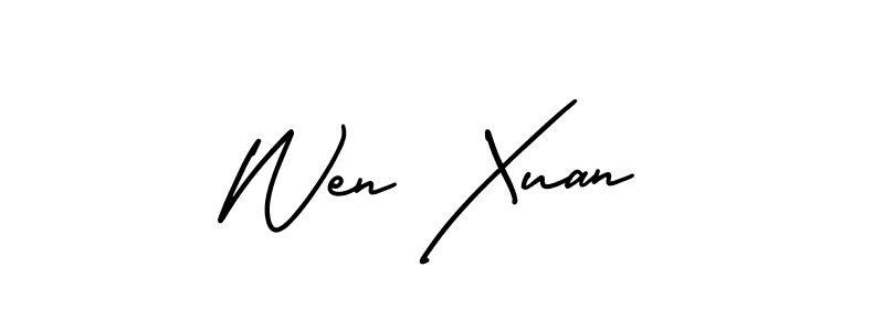 Similarly AmerikaSignatureDemo-Regular is the best handwritten signature design. Signature creator online .You can use it as an online autograph creator for name Wen Xuan. Wen Xuan signature style 3 images and pictures png