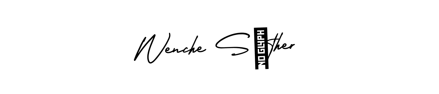 Best and Professional Signature Style for Wenche Sæther. AmerikaSignatureDemo-Regular Best Signature Style Collection. Wenche Sæther signature style 3 images and pictures png