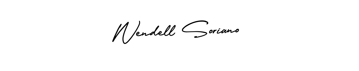 Best and Professional Signature Style for Wendell Soriano. AmerikaSignatureDemo-Regular Best Signature Style Collection. Wendell Soriano signature style 3 images and pictures png