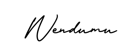 Design your own signature with our free online signature maker. With this signature software, you can create a handwritten (AmerikaSignatureDemo-Regular) signature for name Wendumu. Wendumu signature style 3 images and pictures png