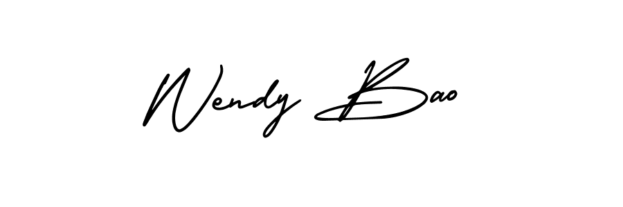 Design your own signature with our free online signature maker. With this signature software, you can create a handwritten (AmerikaSignatureDemo-Regular) signature for name Wendy Bao. Wendy Bao signature style 3 images and pictures png