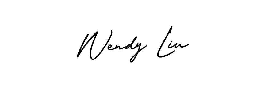 Create a beautiful signature design for name Wendy Liu. With this signature (AmerikaSignatureDemo-Regular) fonts, you can make a handwritten signature for free. Wendy Liu signature style 3 images and pictures png