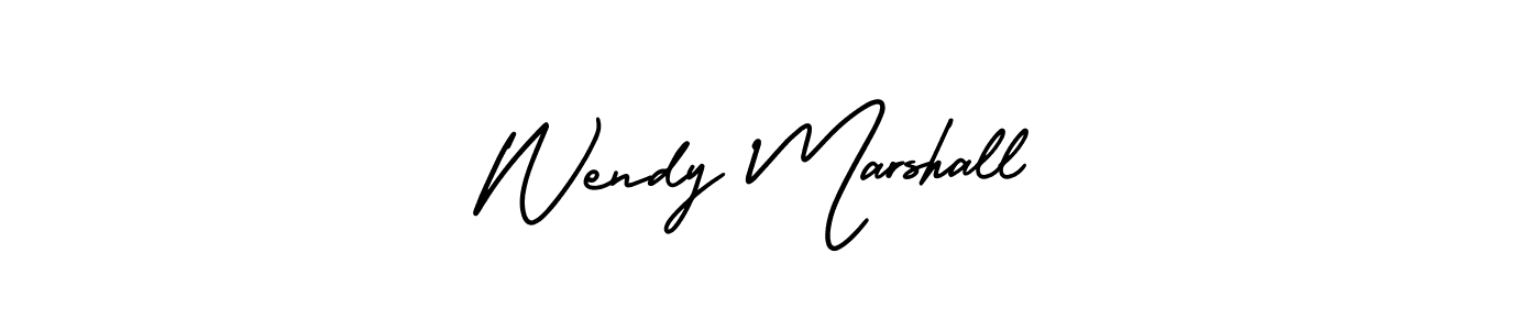 Use a signature maker to create a handwritten signature online. With this signature software, you can design (AmerikaSignatureDemo-Regular) your own signature for name Wendy Marshall. Wendy Marshall signature style 3 images and pictures png