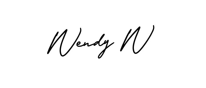 AmerikaSignatureDemo-Regular is a professional signature style that is perfect for those who want to add a touch of class to their signature. It is also a great choice for those who want to make their signature more unique. Get Wendy W name to fancy signature for free. Wendy W signature style 3 images and pictures png