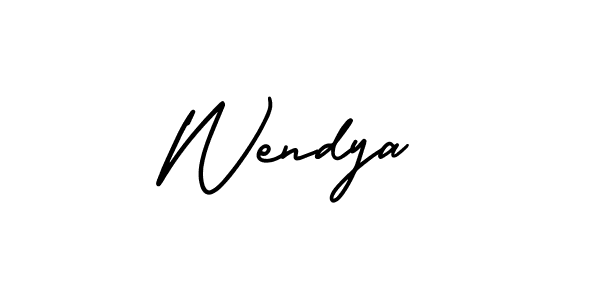 Make a beautiful signature design for name Wendya. With this signature (AmerikaSignatureDemo-Regular) style, you can create a handwritten signature for free. Wendya signature style 3 images and pictures png