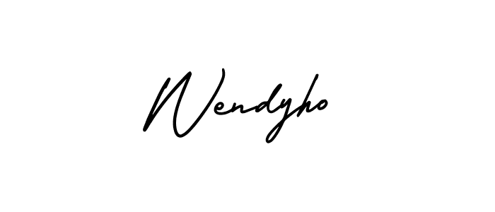 Similarly AmerikaSignatureDemo-Regular is the best handwritten signature design. Signature creator online .You can use it as an online autograph creator for name Wendyho. Wendyho signature style 3 images and pictures png