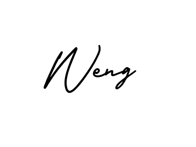 if you are searching for the best signature style for your name Weng. so please give up your signature search. here we have designed multiple signature styles  using AmerikaSignatureDemo-Regular. Weng signature style 3 images and pictures png