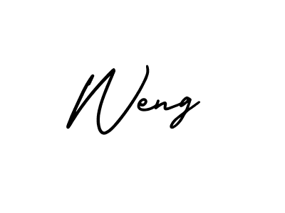 if you are searching for the best signature style for your name Weng. so please give up your signature search. here we have designed multiple signature styles  using AmerikaSignatureDemo-Regular. Weng signature style 3 images and pictures png