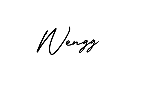 How to make Wengg signature? AmerikaSignatureDemo-Regular is a professional autograph style. Create handwritten signature for Wengg name. Wengg signature style 3 images and pictures png