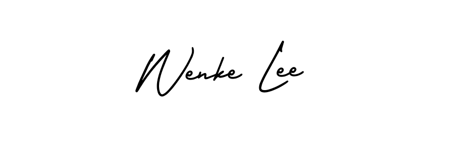 Also You can easily find your signature by using the search form. We will create Wenke Lee name handwritten signature images for you free of cost using AmerikaSignatureDemo-Regular sign style. Wenke Lee signature style 3 images and pictures png