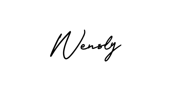 Make a short Wensly signature style. Manage your documents anywhere anytime using AmerikaSignatureDemo-Regular. Create and add eSignatures, submit forms, share and send files easily. Wensly signature style 3 images and pictures png