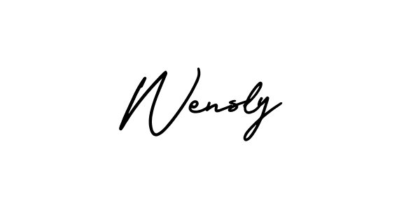 Make a short Wensly signature style. Manage your documents anywhere anytime using AmerikaSignatureDemo-Regular. Create and add eSignatures, submit forms, share and send files easily. Wensly signature style 3 images and pictures png