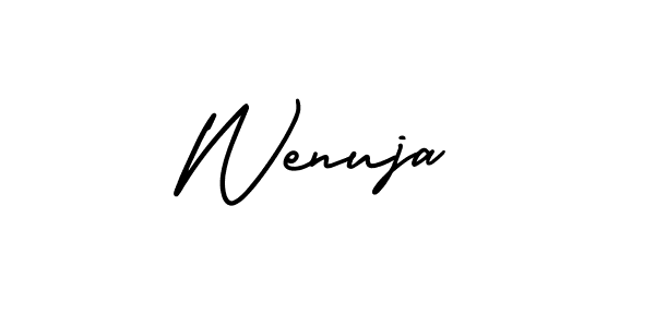 AmerikaSignatureDemo-Regular is a professional signature style that is perfect for those who want to add a touch of class to their signature. It is also a great choice for those who want to make their signature more unique. Get Wenuja name to fancy signature for free. Wenuja signature style 3 images and pictures png