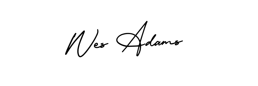 Make a beautiful signature design for name Wes Adams. With this signature (AmerikaSignatureDemo-Regular) style, you can create a handwritten signature for free. Wes Adams signature style 3 images and pictures png