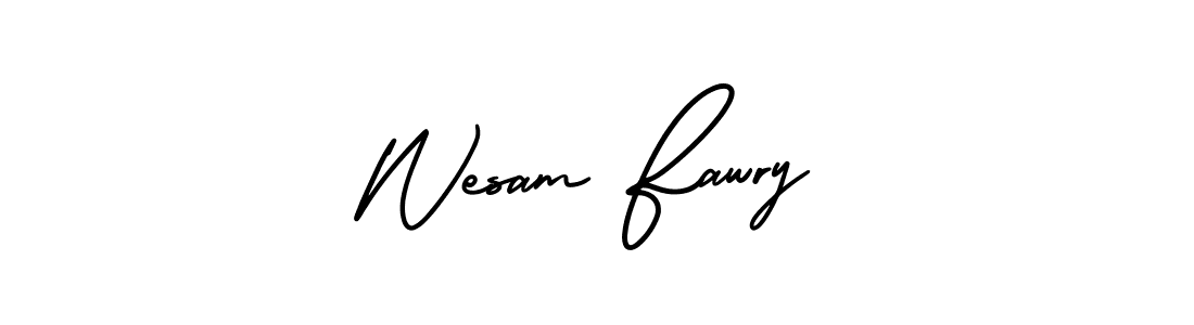 Wesam Fawry stylish signature style. Best Handwritten Sign (AmerikaSignatureDemo-Regular) for my name. Handwritten Signature Collection Ideas for my name Wesam Fawry. Wesam Fawry signature style 3 images and pictures png