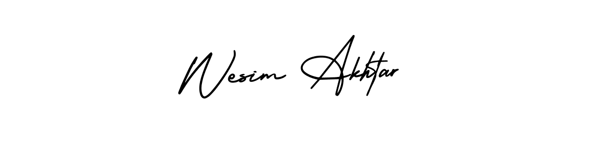 It looks lik you need a new signature style for name Wesim Akhtar. Design unique handwritten (AmerikaSignatureDemo-Regular) signature with our free signature maker in just a few clicks. Wesim Akhtar signature style 3 images and pictures png