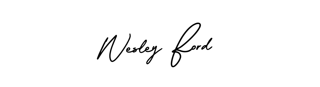 Design your own signature with our free online signature maker. With this signature software, you can create a handwritten (AmerikaSignatureDemo-Regular) signature for name Wesley Ford. Wesley Ford signature style 3 images and pictures png