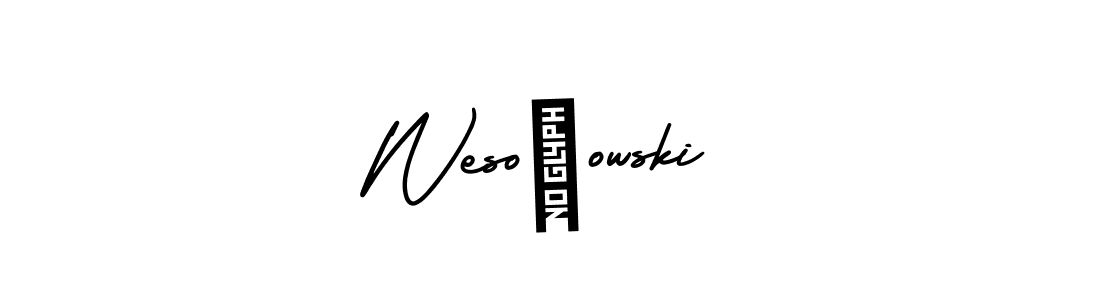 This is the best signature style for the WesoŁowski name. Also you like these signature font (AmerikaSignatureDemo-Regular). Mix name signature. WesoŁowski signature style 3 images and pictures png