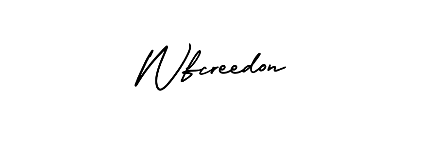 Also You can easily find your signature by using the search form. We will create Wfcreedon name handwritten signature images for you free of cost using AmerikaSignatureDemo-Regular sign style. Wfcreedon signature style 3 images and pictures png